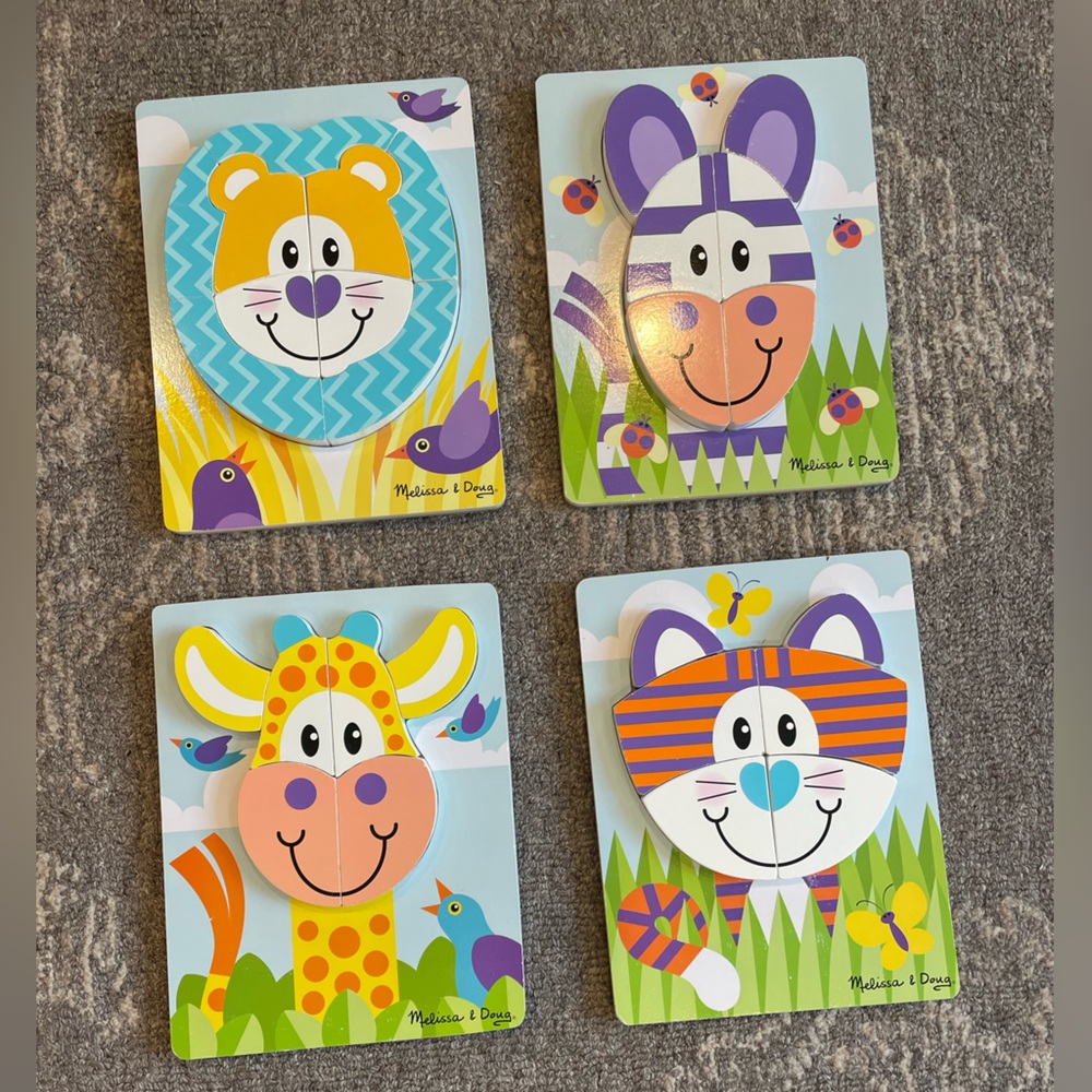 Melissa and Doug Colorful Animal Puzzles for toddlers